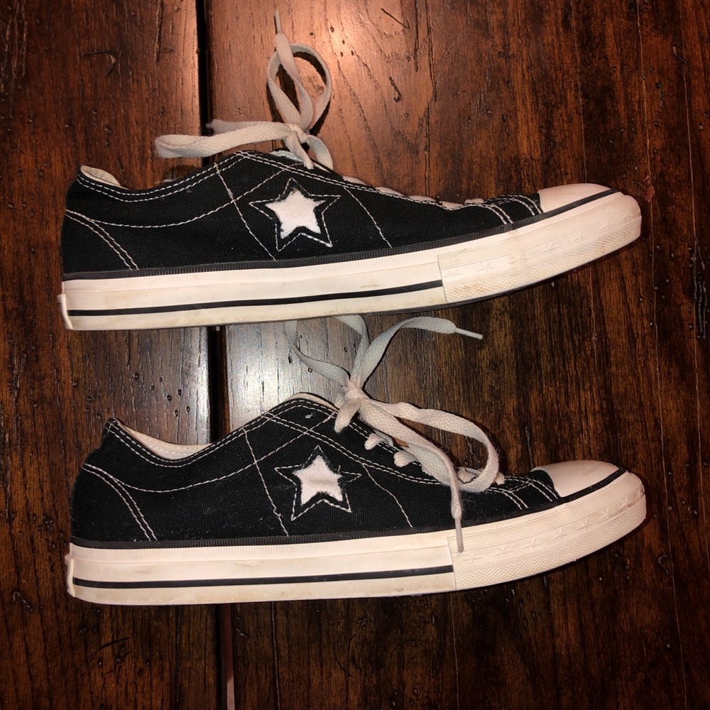 Black Converse One Star Shoes
